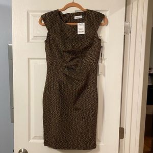Calvin Klein dress, brown, black, white!